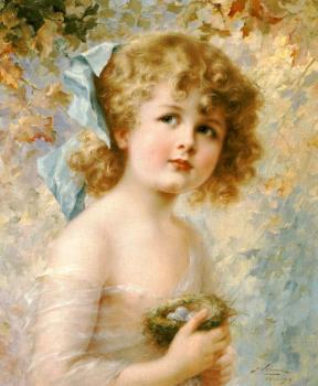 艾米麗 韋爾嫩 Girl Holding a Nest 艾米麗 韋爾嫩 Girl Holding a Nest
